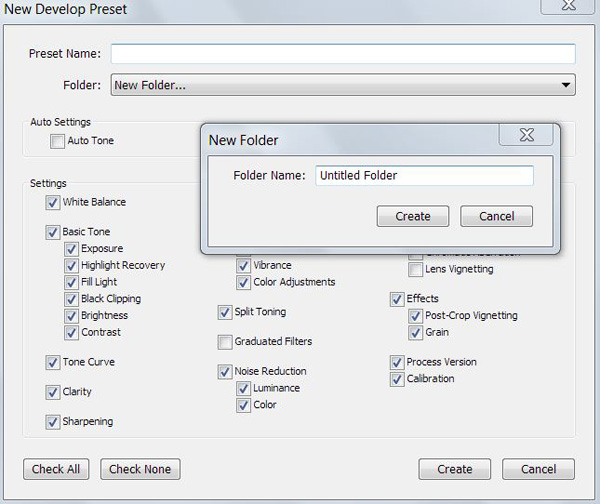 How to create presets in Lightroom