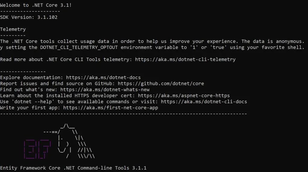 Entity Framework scaffolddbcontext Commands with example in
