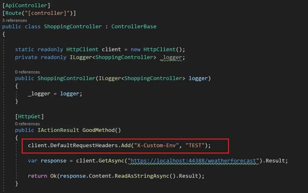Add custom headers to Core Request TheCodeBuzz