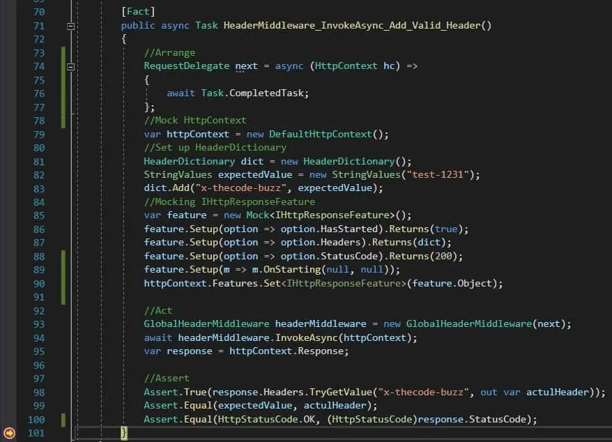 Unit Test and Mock HttpContext Response OnStarting method TheCodeBuzz