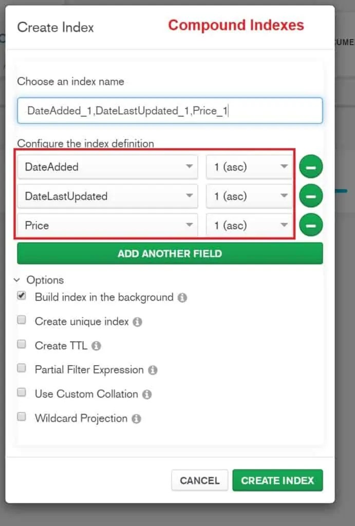 MongoDB Create index using Mongo Compass and shell TheCodeBuzz