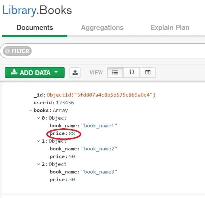 C MongoDB Update Nested Array element/object TheCodeBuzz
