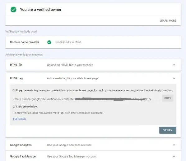 How to find GOOGLE SITE VERIFICATION Code TheCodeBuzz