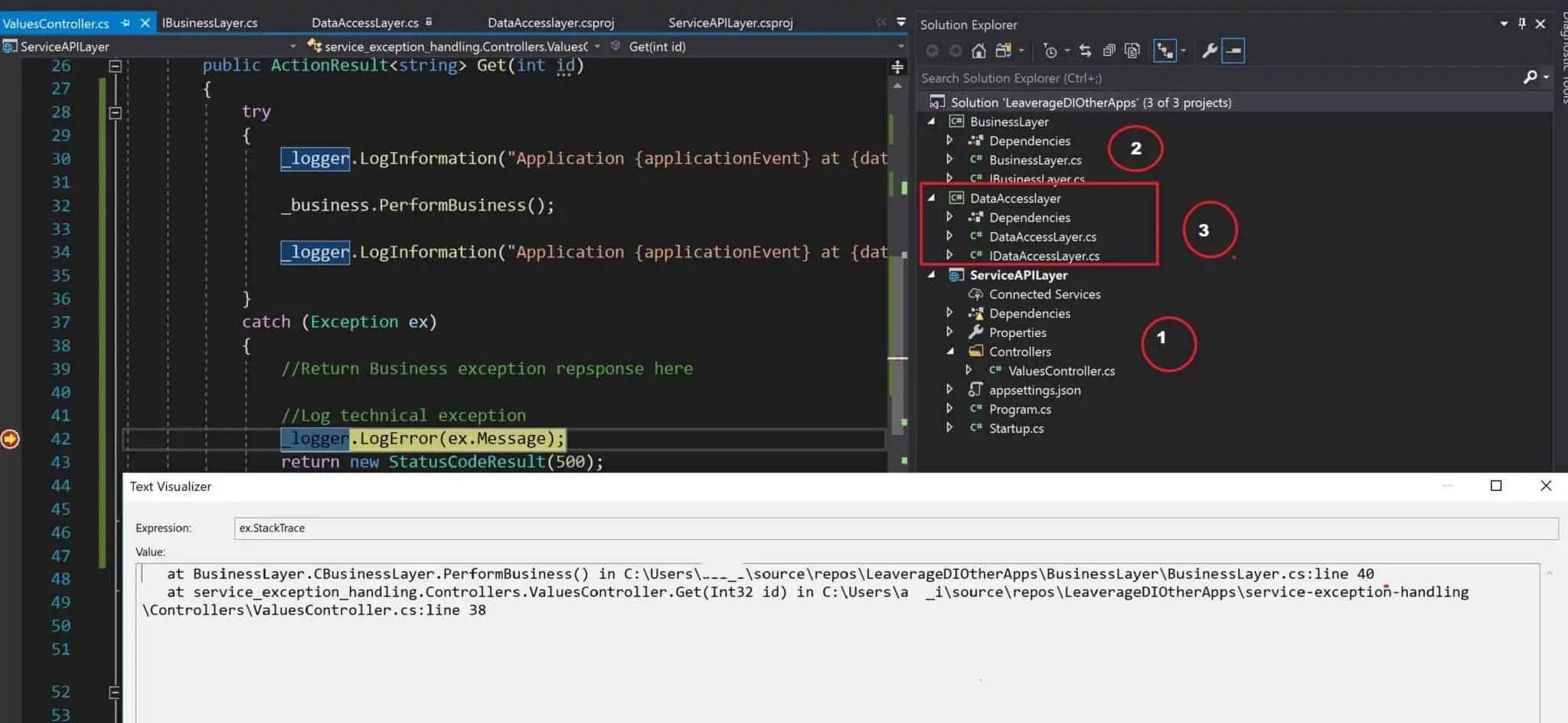 Exception Handling using throw Vs throw ex Vs throw new Best