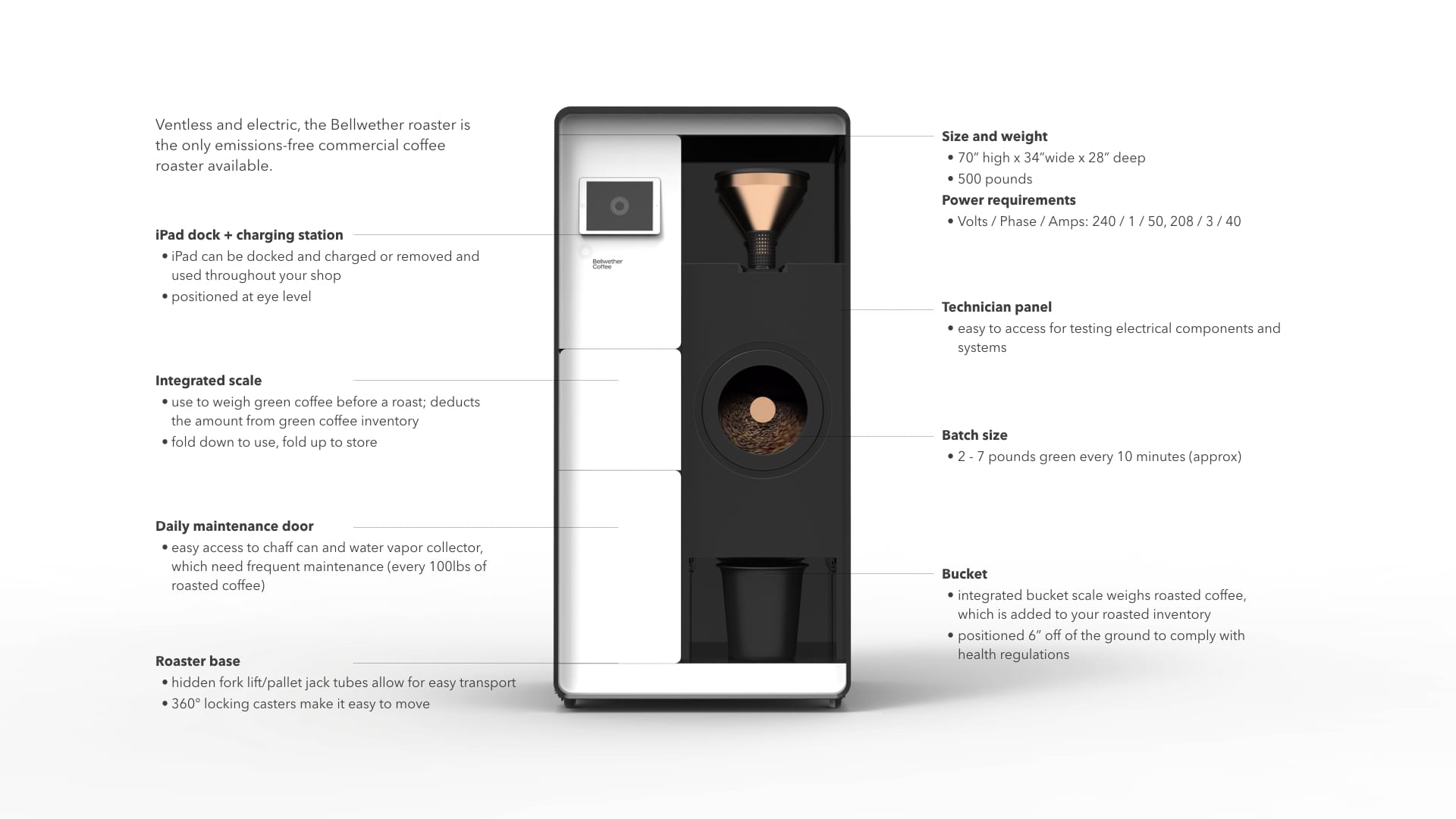 Bellwether Coffee Roaster Spec - The Coffee Compass