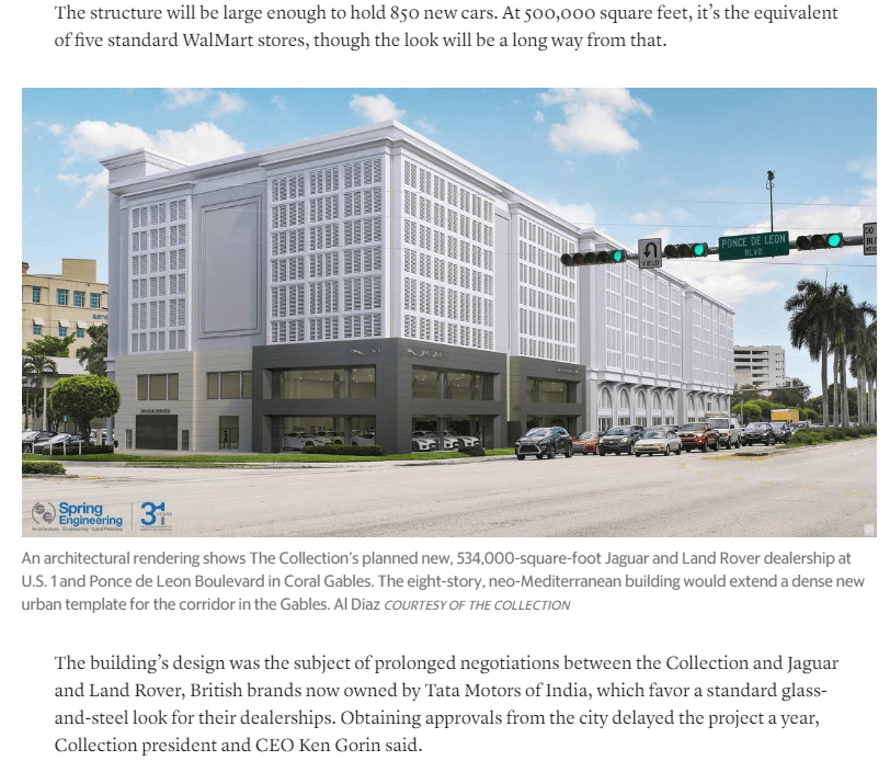 The Collection to build new Jaguar Land Rover Dealership in Coral