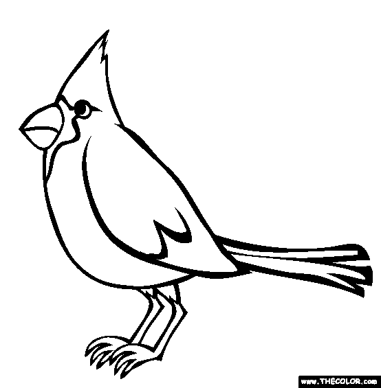 Red Bird Coloring Page