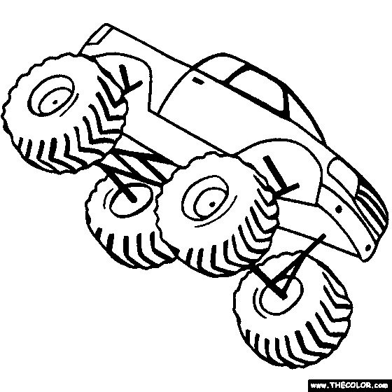 Monster Trucks Online Coloring Pages Page 1