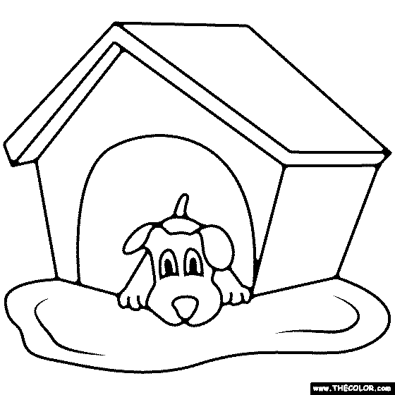 Dog House Coloring Pages