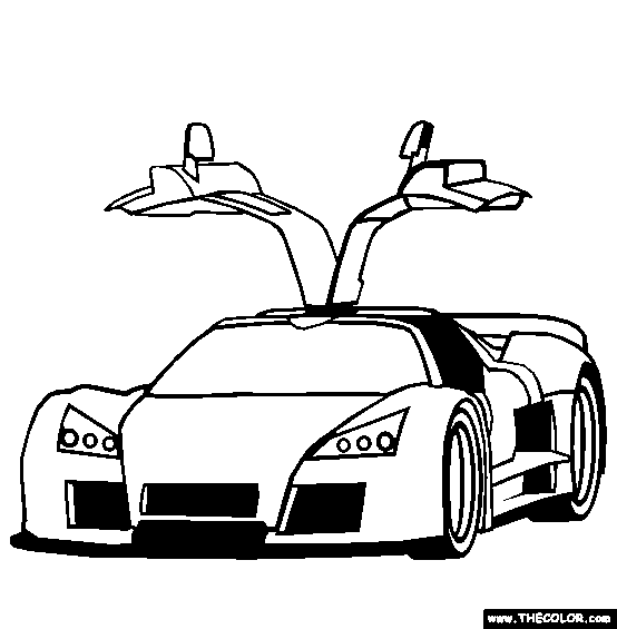 Supercar Sports Car Coloring Pages