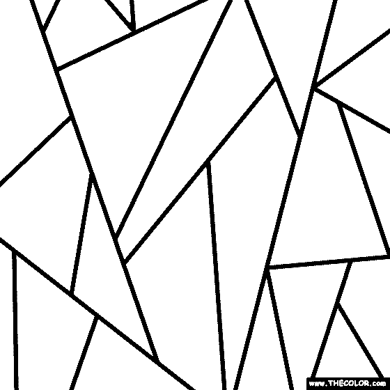 Triangle Coloring Pages