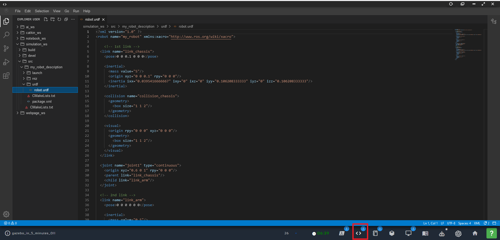 [Gazebo in 5 minutes] 011 How to use the joint_state_publisher The