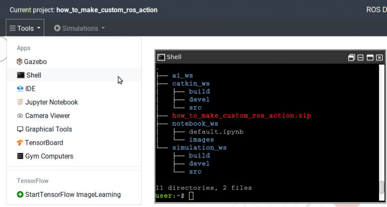 How to create a custom action message for ROS Actions The Construct