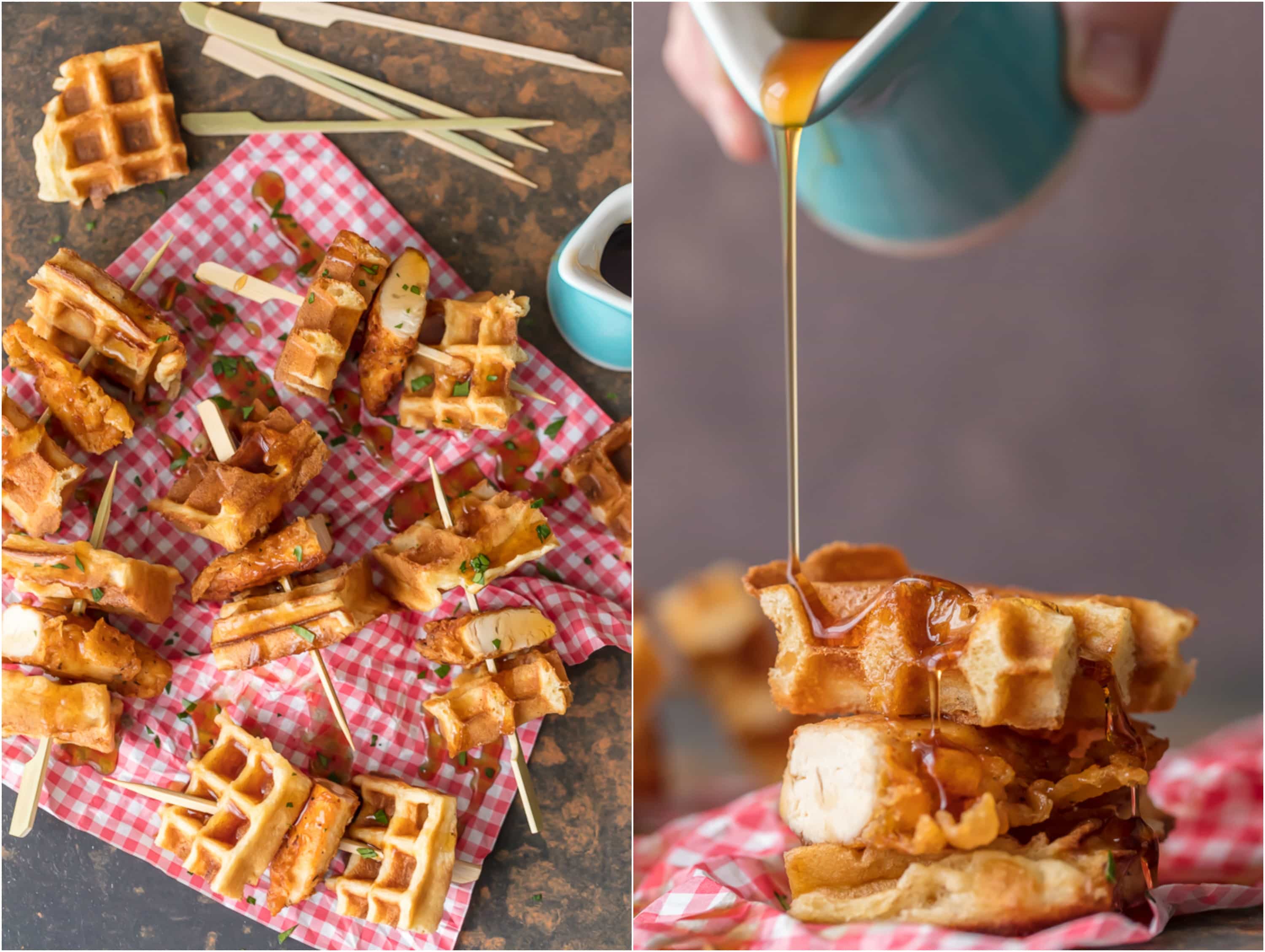Chicken and Waffles Recipe Mini Chicken and Waffles on a Stick