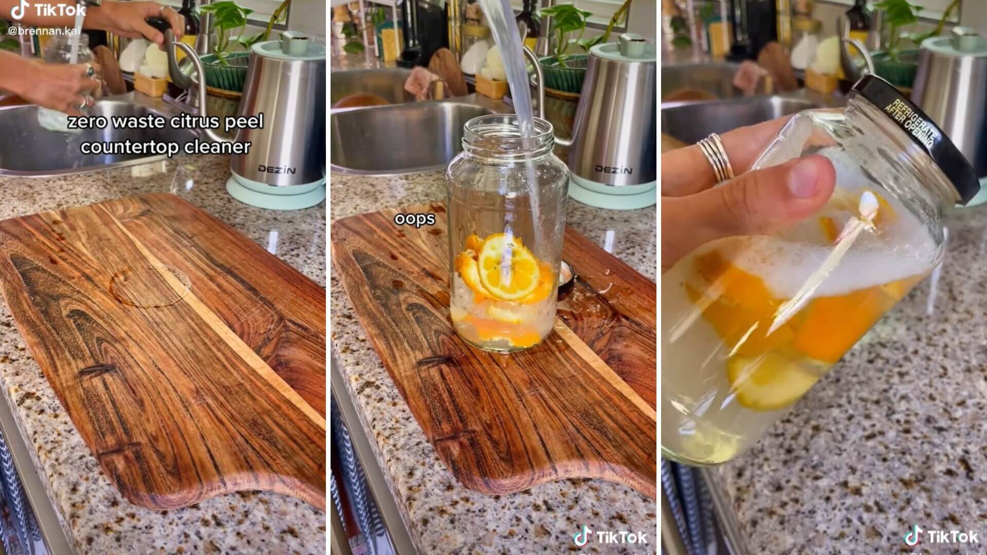 TikToker shows how to make 2ingredient DIY countertop cleaner