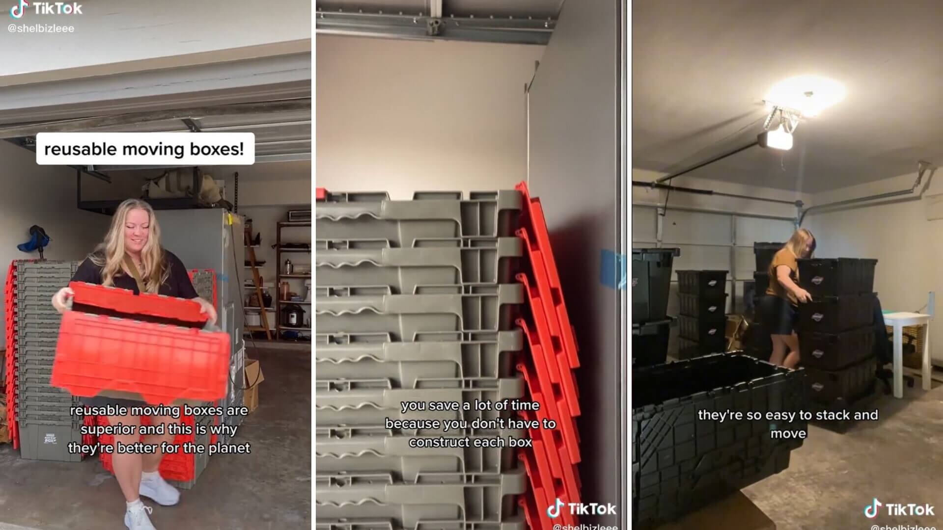 TikToker goes viral with video showing her reusable moving boxes