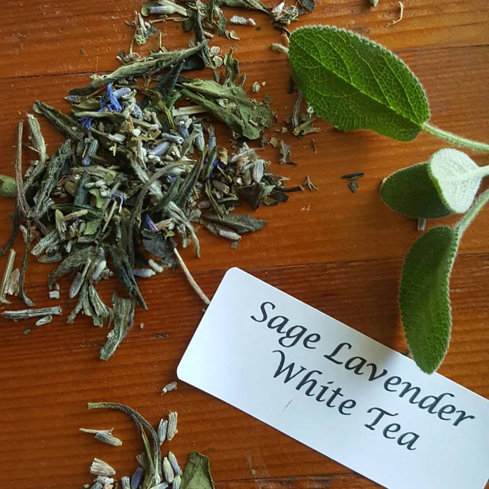 White Sage Lavender Copper Kettle Tea Bar