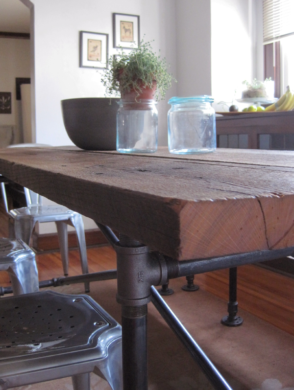 » Salvaged Wood and Steel Pipe Table The Cottage Revolution (600 x 797 Pixel)