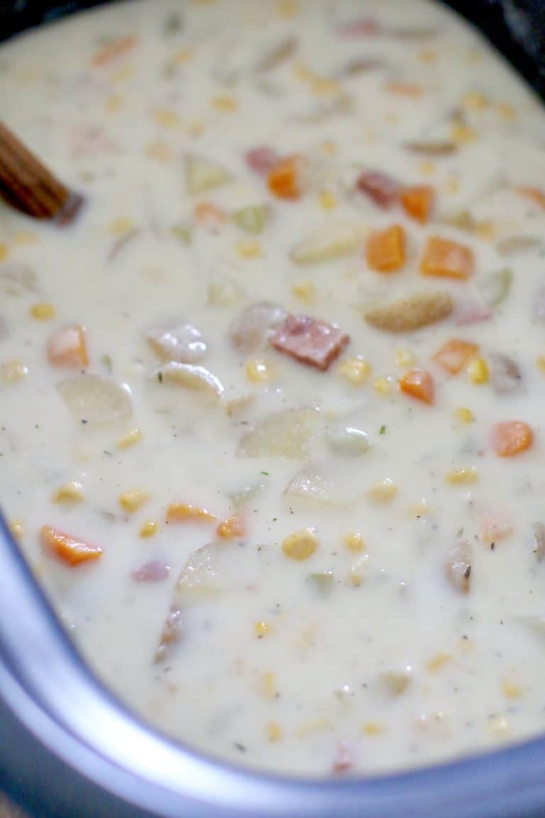 Crock Pot Ham and Potato Corn Chowder The Country Cook