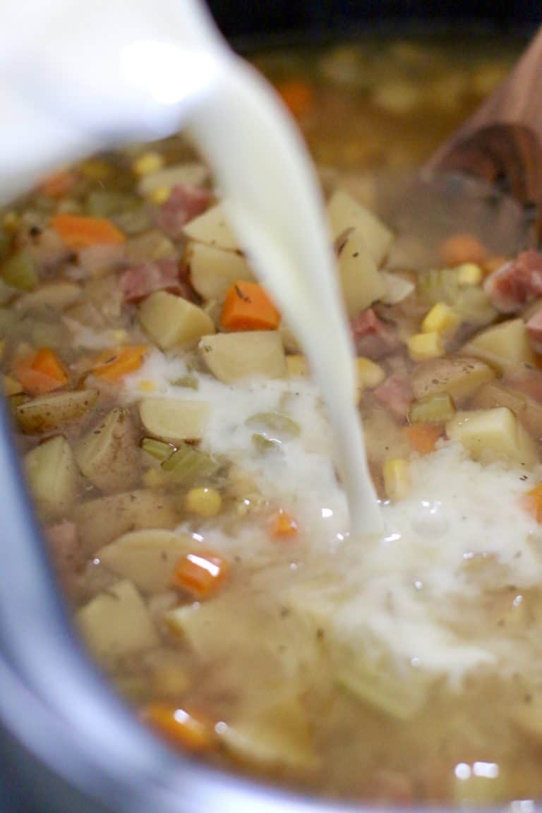 Crock Pot Ham and Potato Corn Chowder The Country Cook