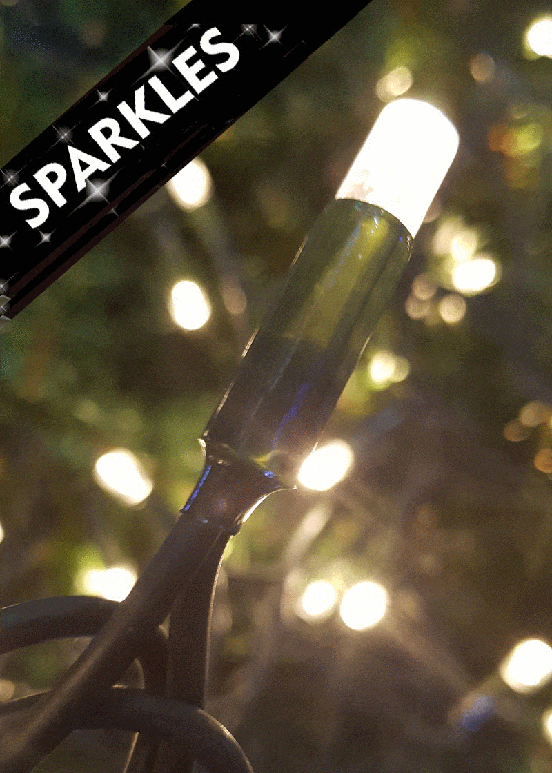 LED String Lights 12m Outdoor Sparkling Warm White Green Cable The CPS Warehouse