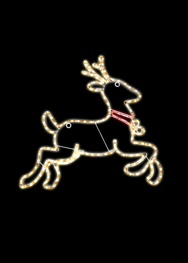 Warm White Reindeer Motif 70cm x 68cm The CPS Warehouse