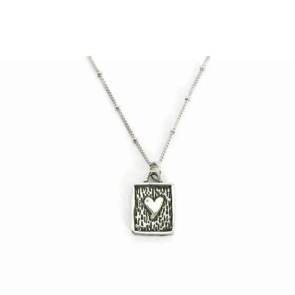 Heart Necklace Hand Crafted Necklace Pewter Necklace Basic Spirit