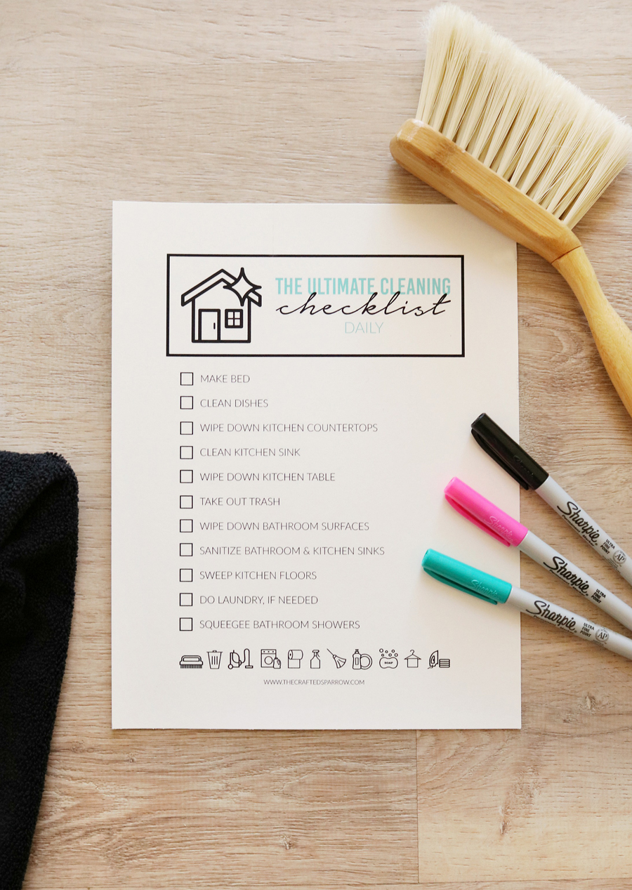 The Ultimate Cleaning Chec
klist Printables
