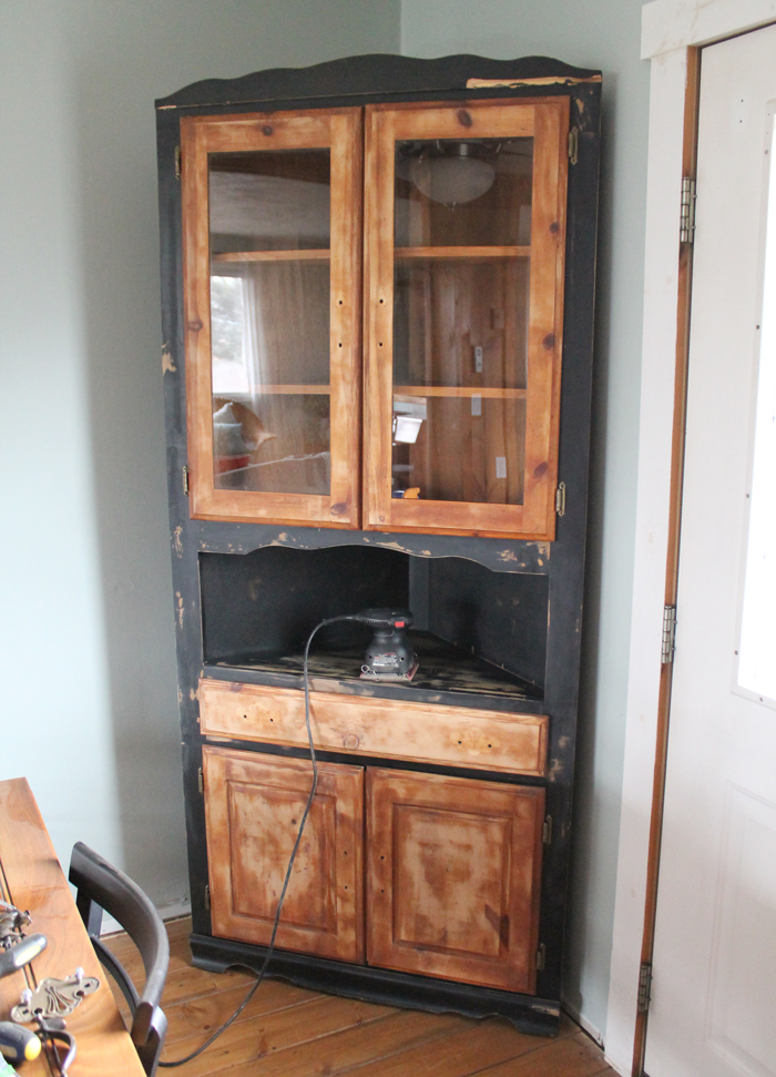 How To Build A Corner Hutch Corner Hutch Furniture Makeover
