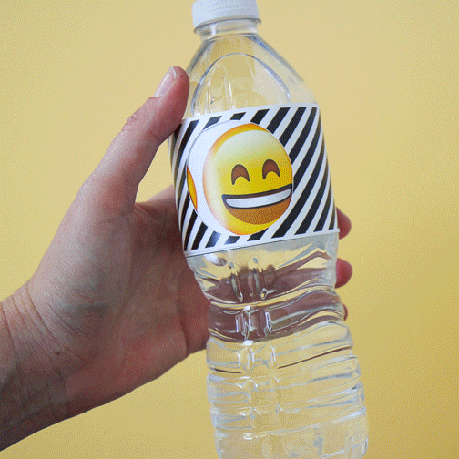 Emoji Party Water Bottle Labels The Craft Patch