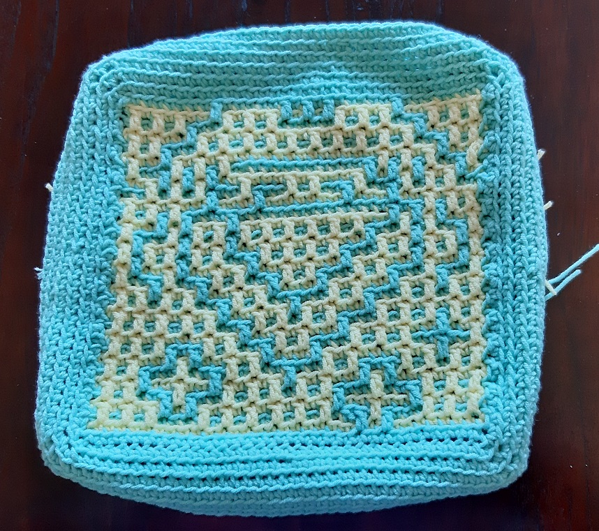 Folded border for mosaic crochet part 3 The Craftsteacher