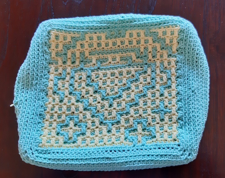 Folded border for mosaic crochet part 3 The Craftsteacher