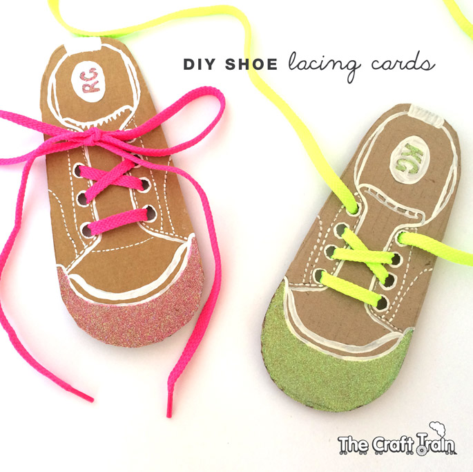 DIY shoe lacing cards The Craft Train