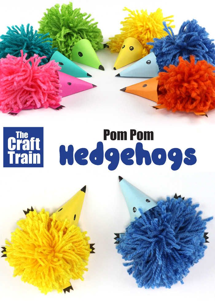 pom pom hedgehog craft The Craft Train