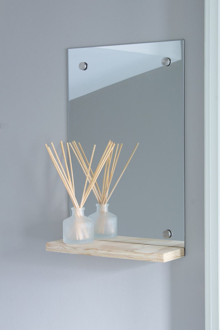 DIY Floating Shelf Mirror Minimal home decor The Crafty Gentleman