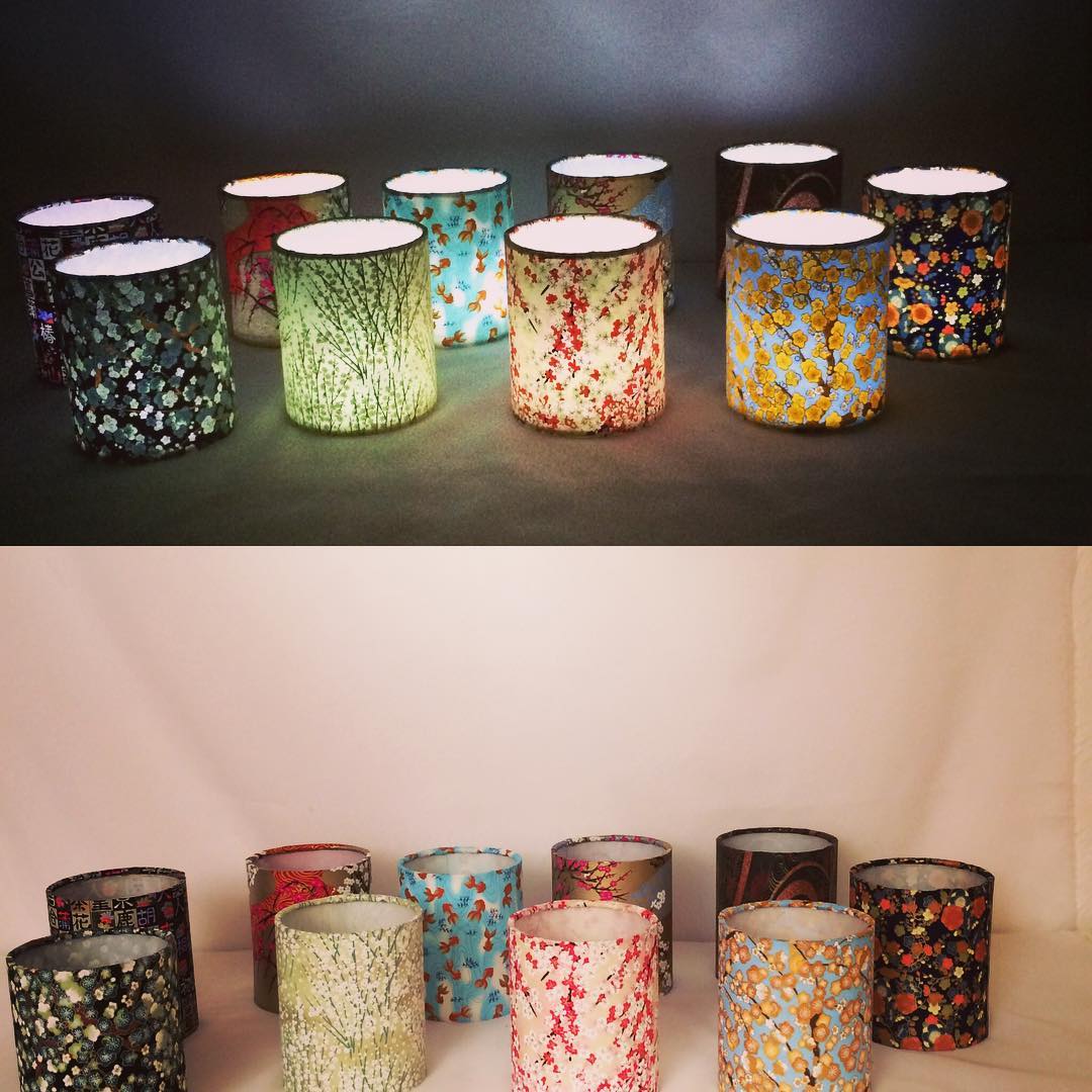 A selection of little LED tea light lanterns. Made with hand… The