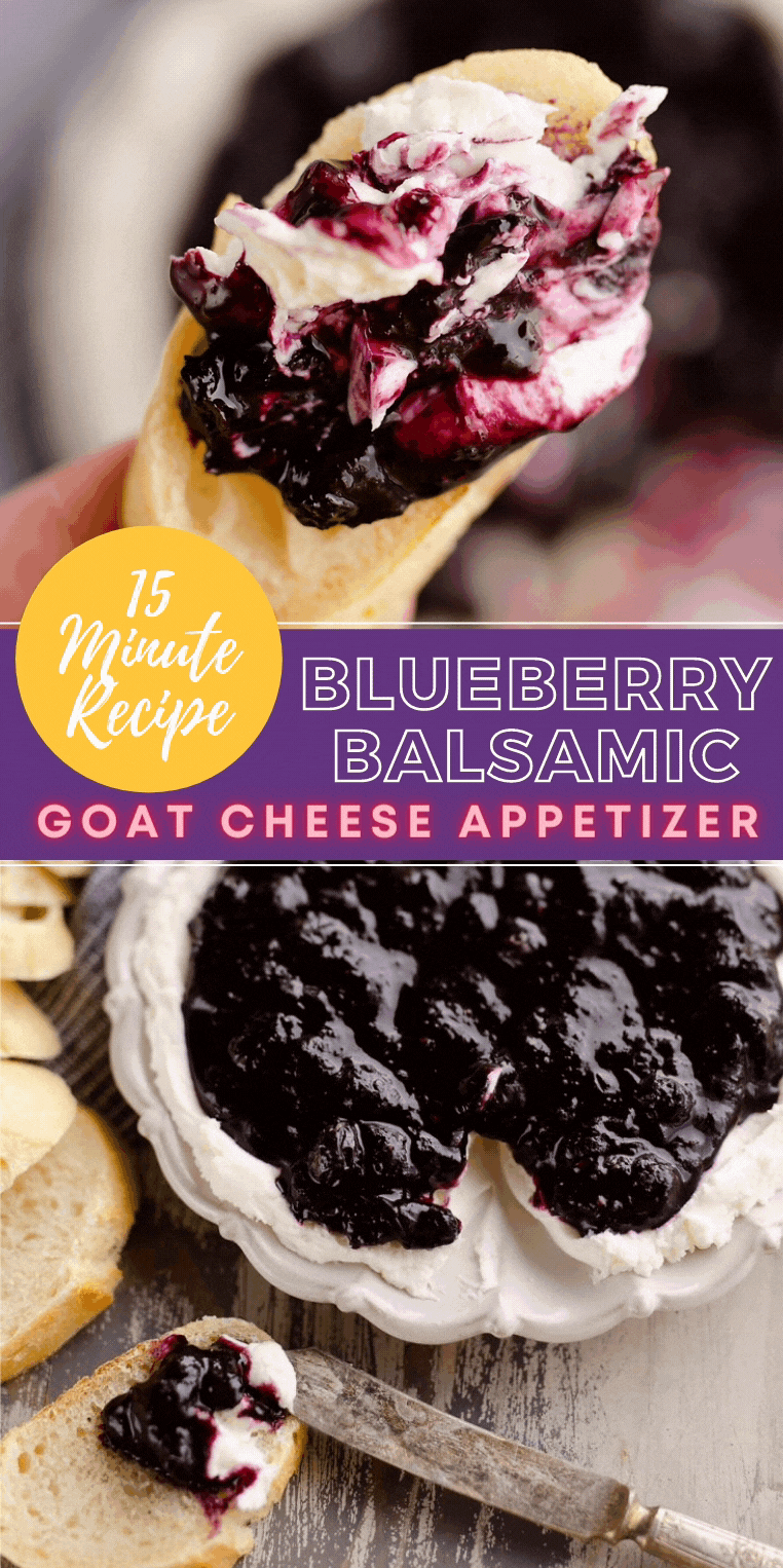 Blueberry Balsamic Goat Cheese Appetizer 15 Minute Recipe