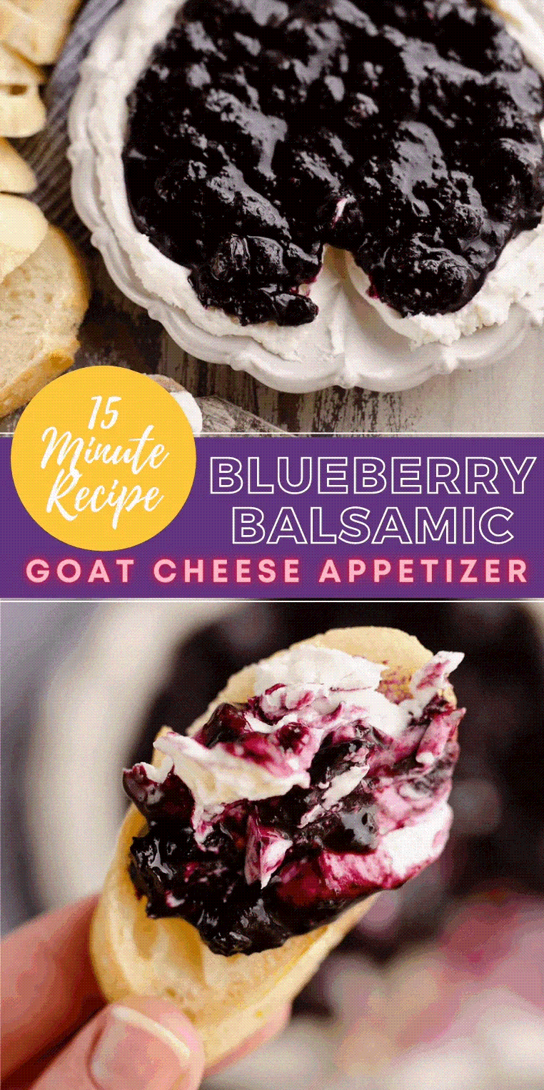 Blueberry Balsamic Goat Cheese Appetizer 15 Minute Recipe