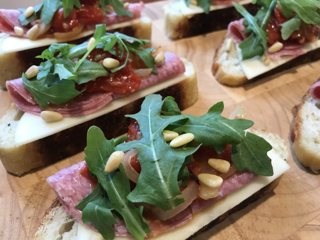 Open Faced Genoa Salami and Provolone Sandwiches The Creative Eats