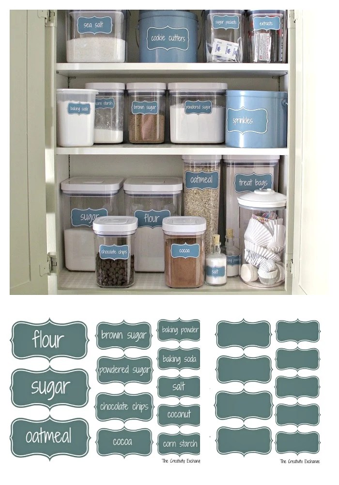 Organize a Baking with Free Printable Pantry Labels