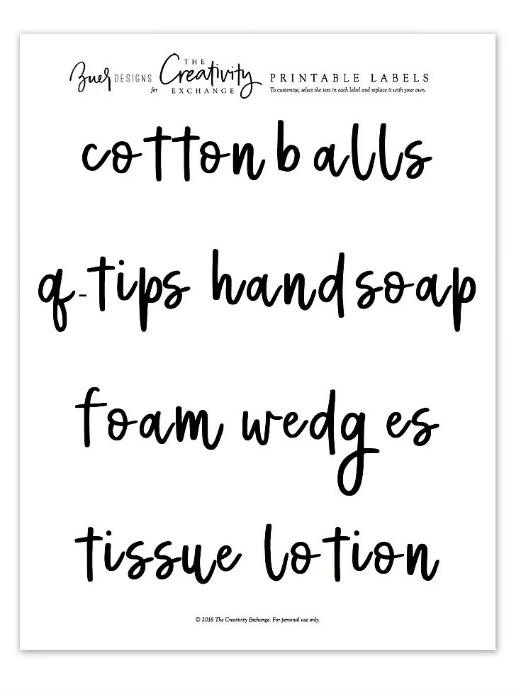 Free Printable Labels that You Can Type in Text and Edit