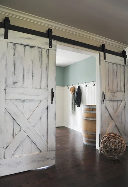 Modern and Rustic Interior Sliding Barn Door Designs (412 x 600 Pixel)