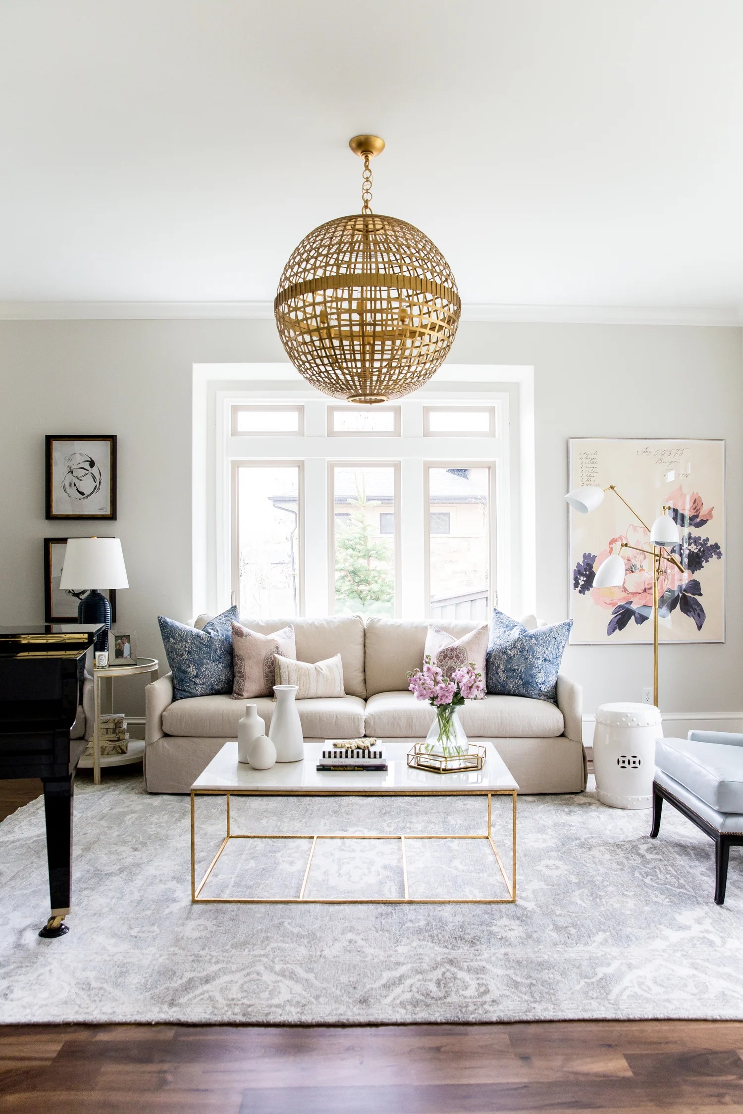 Grey Owl Benjamin Moore Living Room