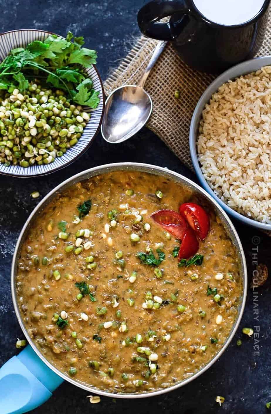 Green Gram Curry with Coconut Milk Vegan The Culinary Peace