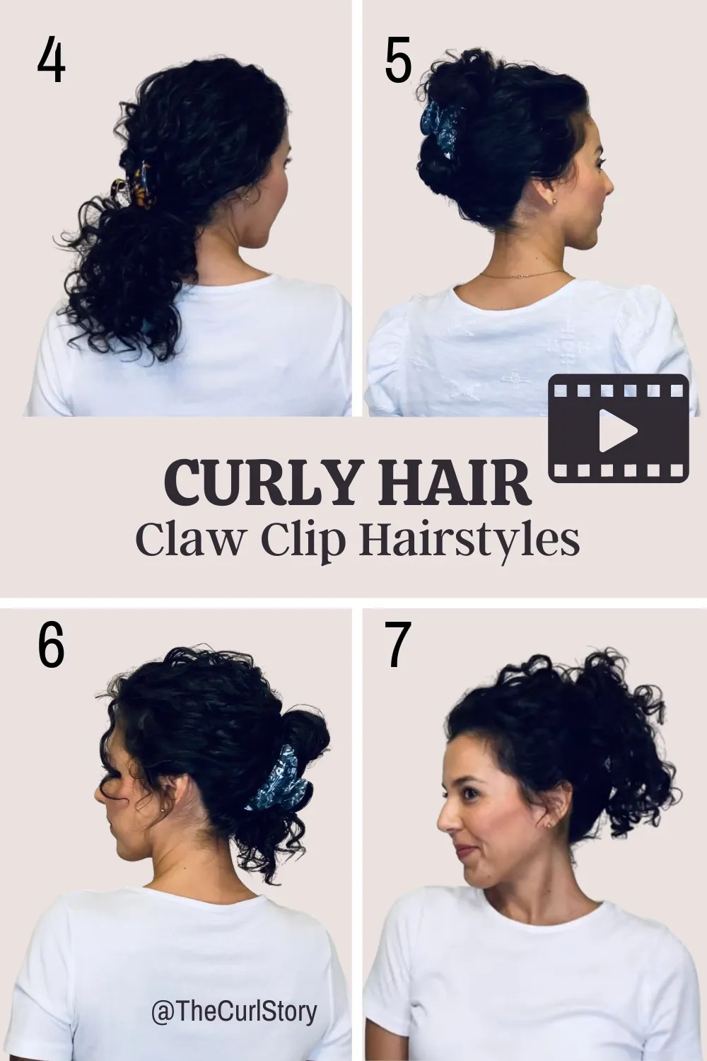 7 Claw Clip Hairstyles for Curly Hair That You Need Now • The Curl Story