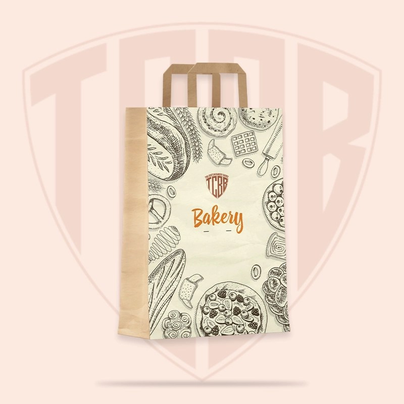 Custom Kraft Bakery Bags Printed Kraft Food Bags