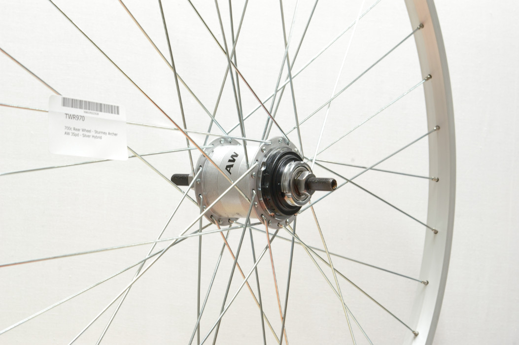 700c Rear Wheel Sturmey Archer SRF3 3Spd Silver Hybrid The Cycle