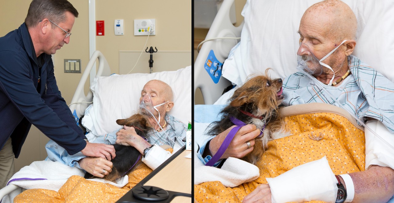 Veteran in Hospice Care Sees Beloved Dog One Last Time