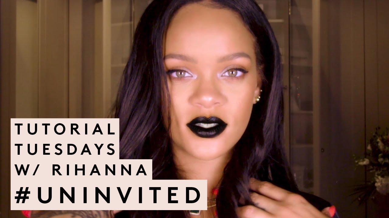 Rihanna’s tutorial on how to pull off black lipstick like