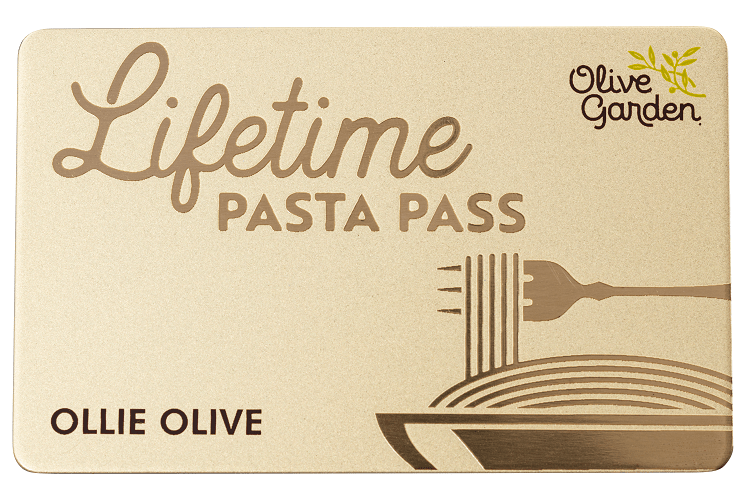 Olive Garden Announces FirstEver Lifetime Pasta Pass